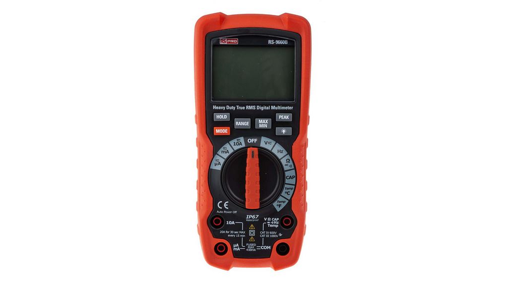 Digital Multimeter True-RMS 1kV 10A 10MHz 40MOhm 4000uF